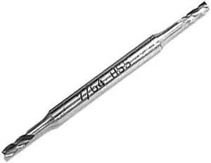 Drill America DWCF Series High-Speed Steel End Mill, Polished Finish, 4 Flute, Square End, 3/4" Cutting Length, 1/16" Cutting Diameter, 3-1/8" Length, 3/16" Shank (Pack of 1)