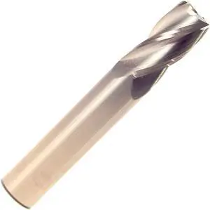 Drill America MMO1/4-4FSE-LONG Solid Carbide Long End Mill, Polished Finish, 4 Flute, Square End, 1-1/8" Cutting Length, 1/4" Cutting Diameter, 3" Length, 1/4" Shank (Pack of 1)