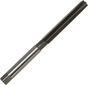 Drill America DWRRHD Series Qualtech High-Speed Steel Hand Reamer, Straight Flute, Round Shank, Uncoated (Bright) Finish, 1/2" Size (Pack of 1)