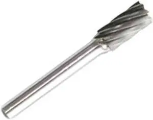 Drill America DUL Series Solid Carbide Bur, Double Cut, SA5NF Cylindrical, 1/4" Shank, 1/2" Head Diameter, 1" Cutting Length (Pack of 1)