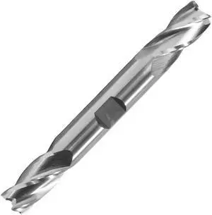 Drill America DWCXL Series Cobalt Steel End Mill, Polished Finish, 4 Flute, Square End, 5/8" Cutting Length, 1/4" Cutting Diameter, 3-3/8" Length, 3/8" Shank (Pack of 1)