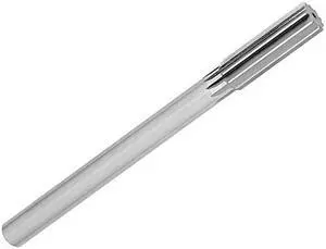 Drill America DWRR Series Qualtech High-Speed Steel Chucking Reamer, Straight Flute, Round Shank, Uncoated (Bright) Finish, #34 Size (Pack of 1)