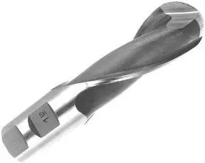 Drill America DWCT Series High-Speed Steel End Mill, Polished Finish, 2 Flute, Ball End, 2-1/2" Cutting Length, 1 1/4" Cutting Diameter, 5-1/16" Length, 1-1/4" Shank (Pack of 1)