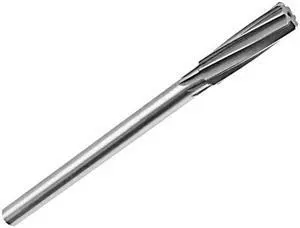 Drill America DWRR Series Qualtech High-Speed Steel Chucking Reamer, Straight Flute, Round Shank, Uncoated (Bright) Finish, #28 Size (Pack of 1)