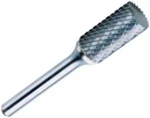Drill America DUL Series Solid Carbide Bur, Double Cut, SA1A Cylindrical, 1/4" Shank, 1/4" Head Diameter, 1" Cutting Length (Pack of 1)