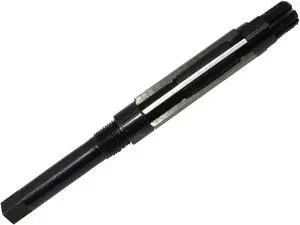 Drill America DWRRADJ Series Qualtech High-Speed Steel Adjustable Hand Reamer, Straight Flute, Round with Square End Shank, Black Oxide Finish, A Size (Pack of 1)