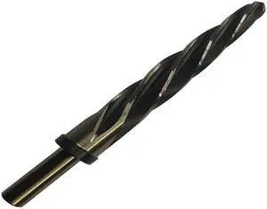 Drill America KFDRBSS3/8 HSS Black and Gold Straight Shank Bridge Reamer, Premium, 3/8"