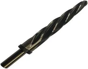 Drill America KFDRBSS1/2 HSS Black and Gold Straight Shank Bridge Reamer, Premium, 1/2"