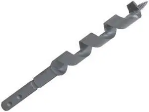 Drill America DMS73-2550 Carbon Steel Nail Buster Auger Bit, Polished Finish, Spiral Flute, 3/4" Size, 8" Length