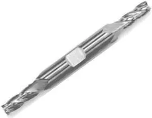 Drill America DWCT Series High-Speed Steel End Mill, Polished Finish, 2 Flute, Square End, 9/32" Cutting Length, 3/32" Cutting Diameter, 2-5/8" Length, 3/16" Shank (Pack of 1)