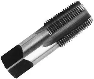 Drill America DWT64115 Qualtech High-Speed Steel Pipe Tap, Uncoated (Bright) Finish, Round with Square End Shank, 1/16"-27 NPS