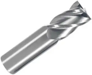 Drill America DWCF Series Qualtech High-Speed Steel End Mill, Polished Finish, 4 Flute, Square End, 2" Cutting Length, 1 1/4" Cutting Diameter, 4-1/2" Length, 1-1/4" Shank (Pack of 1)