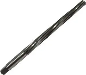 Drill America DWRRTPS Series Qualtech High-Speed Steel Taper Pin Reamer, Round with Square End, Spiral Flute, Uncoated (Bright) Finish, #3 Size (Pack of 1)