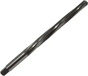 Drill America DWRRTPS Series Qualtech High-Speed Steel Taper Pin Reamer, Round with Square End, Spiral Flute, Uncoated (Bright) Finish, #5 Size (Pack of 1)