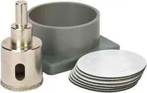 QEP 10569 Hole Saw Kit,Diamond,Grit Edge,1-3/8 In