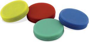 MASTER MAGNETICS 7591 Disc Magnets,Red,Blue,Green,Yellow,PK4