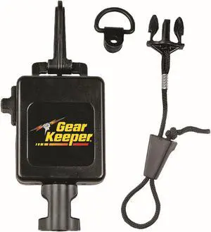 GEARKEEPER - HEAVY DUTY RETRACTABLE MARINE MIC KEEPER WITH SNAP CLIP & ADHESIVE PAD