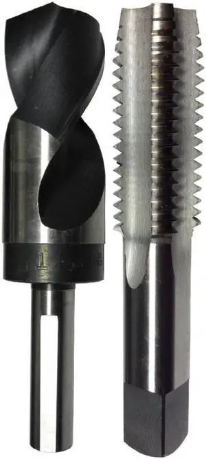 Drill America POU3/4-10 3/4"-10" HSS Plug Tap and 21/32" HSS, 1/2" Shank Drill Bit, 8" Length