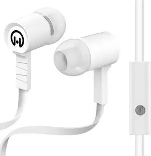 HyperGear Low Ryder 3.5mm Earphones with Microphone - White
