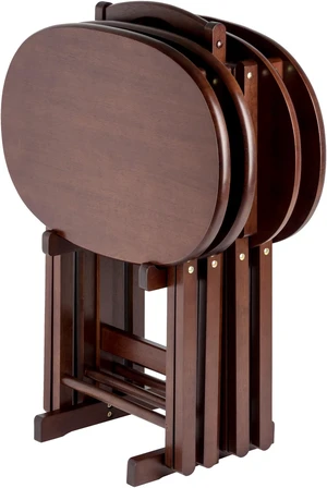 Nathan 5-Pc Snack Table Set, Cappuccino Nathan 5-Pc Snack Table Set, Cappuccino