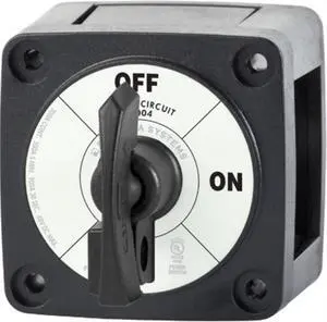 Mini Batt Sw, 1 Ckt On-Off, Blk, Locking