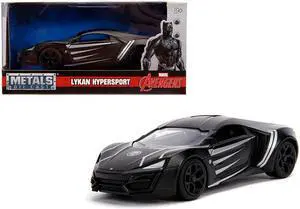 Lykan Hypersport "Black Panther" Theme "Marvel" Series 1/32 Diecast Model Car by Jada