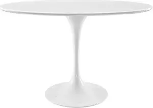 Lippa 48" Oval Wood Top Dining Table - White