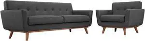 Engage Armchair and Sofa Set of 2 - Gray