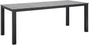 Maine 80" Outdoor Patio Dining Table - Brown Gray