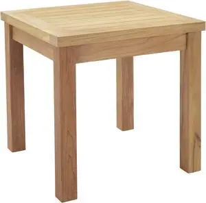 Marina Outdoor Patio Teak Side Table - Natural