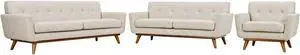 Engage Sofa Loveseat and Armchair Set of 3 - Beige