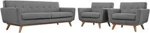 Engage Armchairs and Sofa Set of 3 - Expectation Gray