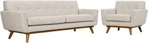 Engage Armchair and Sofa Set of 2 - Beige