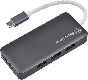 USB 3.1 Type-C Gen1 to Type-C to USB 3.1 Gen 1 Type-A x3, HDMI V1.4 x1, Type-C PD x1 adapter, charcoal