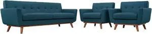 Engage Armchairs and Sofa Set of 3 - Azure