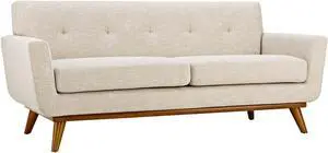 Engage Upholstered Fabric Loveseat - Beige
