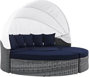 Summon Canopy Outdoor Patio Sunbrella Daybed - Canvas Navy