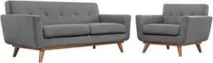 Engage Armchair and Loveseat Set of 2 - Expectation Gray