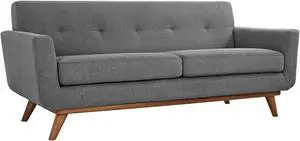 Engage Upholstered Fabric Loveseat - Expectation Gray