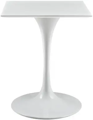 Lippa 24" Square Wood Top Dining Table - White