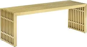 Gridiron Medium Stainless Steel Bench - Gold