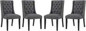 Baronet Dining Chair Fabric Set of 4 - Gray