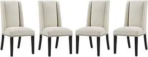 Baron Dining Chair Fabric Set of 4 - Beige