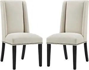 Baron Dining Chair Fabric Set of 2 - Beige