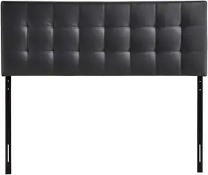 Lily Full Upholstered Vinyl Headboard - Black