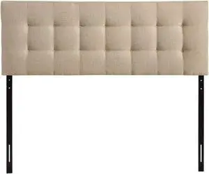 Lily Full Upholstered Fabric Headboard - Beige