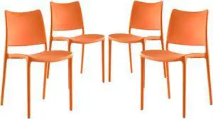 Hipster Dining Side Chair Set of 4 - Orange