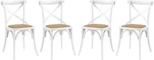 Gear Dining Side Chair Set of 4 - White