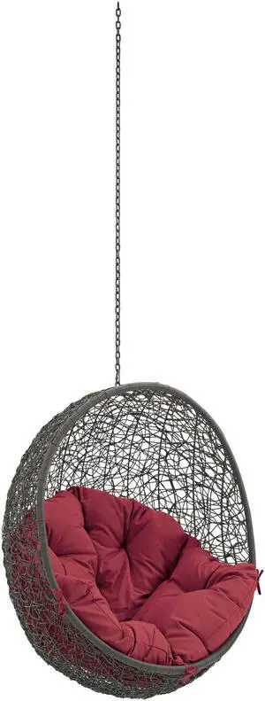 Hide Outdoor Patio Swing Chair Without Stand - Gray Red