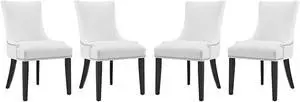 Marquis Dining Chair Faux Leather Set of 4 - White